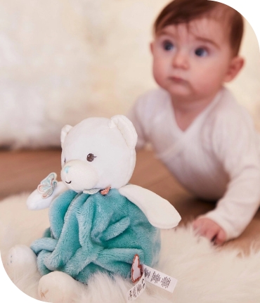 KAL.214000 PLUME - Bulle d'amour ourson 23cm vert